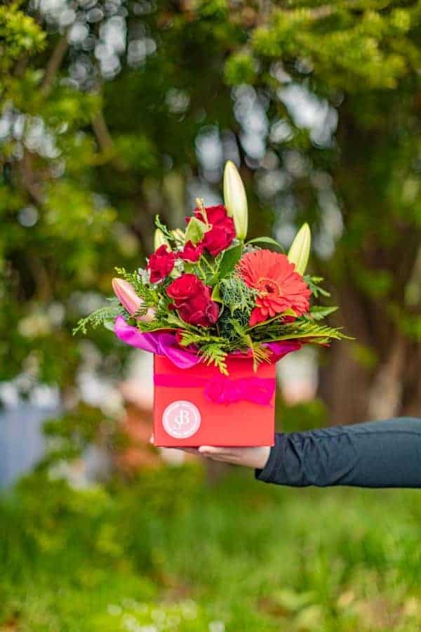 Pink & Red Posy Box