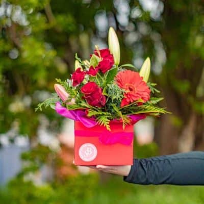 Pink and Red Posy Box
