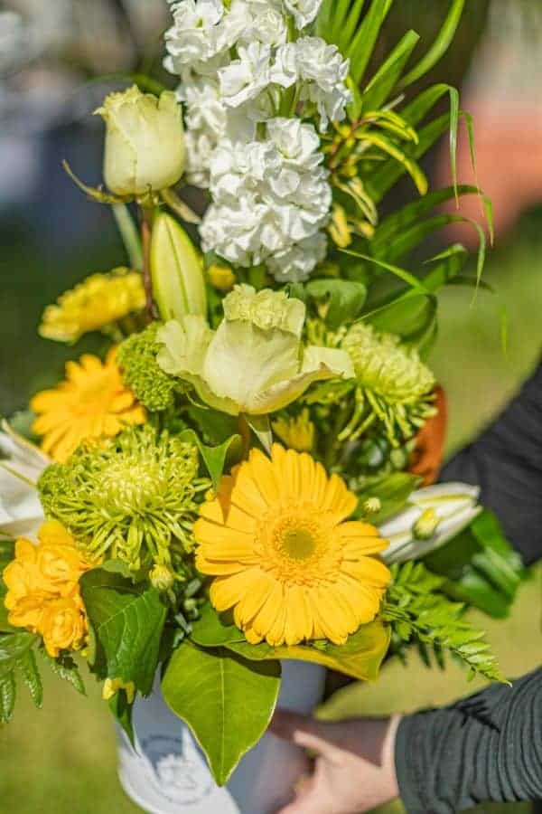 Yellow and White Flower Arrangement - Image 2