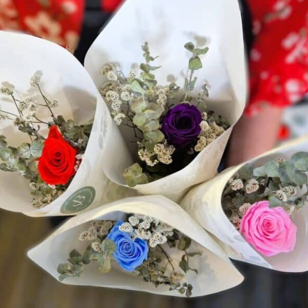 1. preserved roses 2
