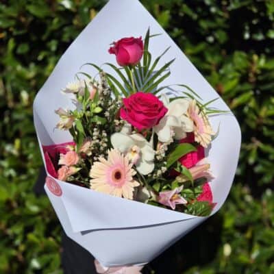Pink floral bouquet NZ floral arrangements for special occasions.