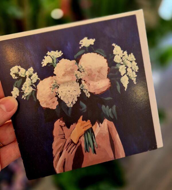 Floral Greeting Card - Blue