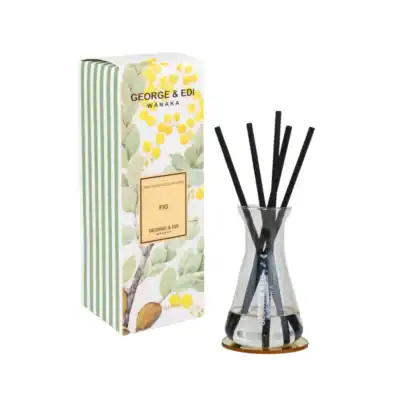 Fig scented reed diffuser, natural home fragrance, George & Edi Wanaka.