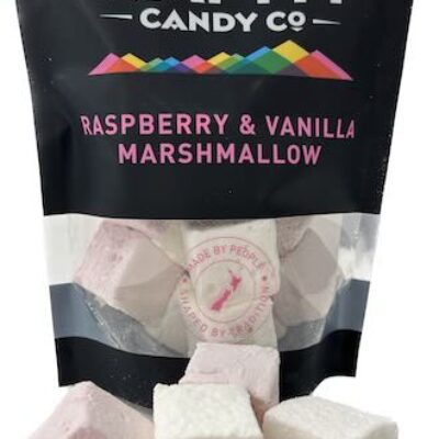 Delicious handmade raspberry and vanilla marshmallows from Kapiti Candy Co. in NZ. Perfect for gifting or enjoying.