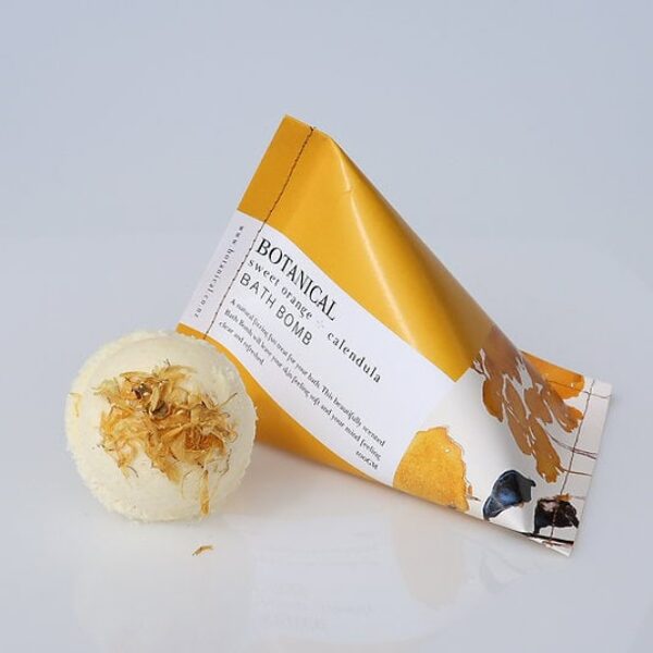 Sweet orange and calendula bath bomb