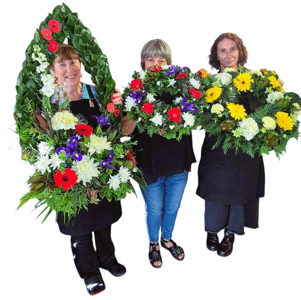 Beautiful ANZAC wreaths created by Simply Blooming in New Plymouth, Taranaki.