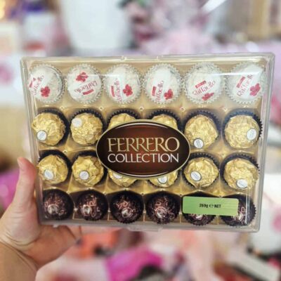 Deluxe Ferrero chocolates in elegant packaging, perfect for gifting or indulgence.